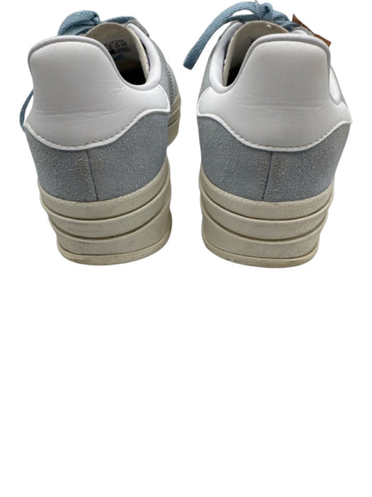 Adidas Shoe Size 7.5 Light blue & white Leather Upper Suede Striped Sneakers Light blue & white / 7.5