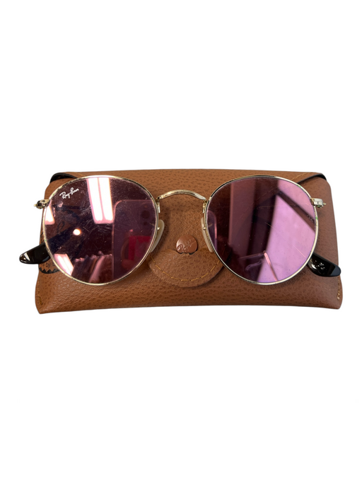 Ray Ban Gold Metal pink lens Aviator Sunglasses Gold