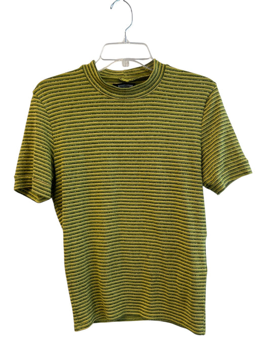Reformation Size L Green Unknown Knit Short Sleeve high neck Top Green / L