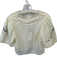 Jennifer & Grace Size M Cream & Multi Cotton 3/4 Sleeve Cross Stitch Floral Top Cream & Multi / M