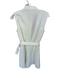 Zara Size XS Ivory Polyester Sleeveless Attached Belt Romper Ivory / XS