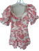 Stellah Size XS Rose & White Cotton Eyelet Scoop Neck Scrunch Detail Dress Rose & White / XS