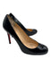 Christian Louboutin Shoe Size 38.5 Black Patent Leather Almond Toe Pumps Black / 38.5