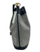 Gucci navy & gray Coated Canvas Leather trim Monogram Shoulder Strap Bucket Bag navy & gray / Medium