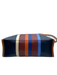 Tory Burch Blue, Orange, Brown Leather Top Handles Striped Logo Bag Blue, Orange, Brown / Medium