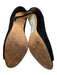 Manolo Blahnik Shoe Size 39.5 Black Leather Suede Peep Toe Cut Out Pumps Black / 39.5