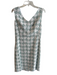 Tory Burch Size 4 White & Multi Polyester Sleeveless Lace Detail Back Zip Dress White & Multi / 4