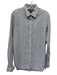 Michael Kors Size M Blue & White Cotton Button Front Striped Collared Top Blue & White / M