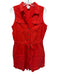 Nicole Miller Size 6 Orange Lyocell blend Button Front Sleeveless Romper Orange / 6