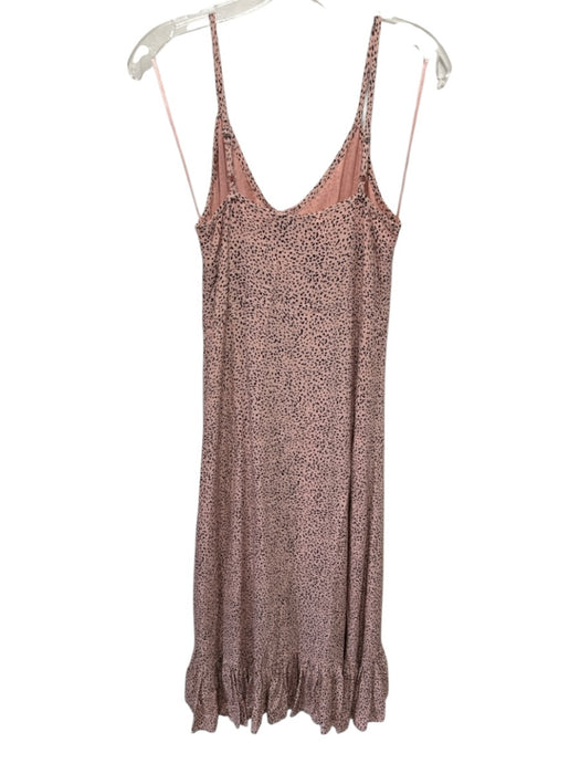 Rails Size XS Pink & Black Rayon Blend V Neck Sleeveless Drawstring Waist Dress Pink & Black / XS
