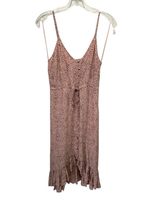 Rails Size XS Pink & Black Rayon Blend V Neck Sleeveless Drawstring Waist Dress Pink & Black / XS