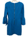 Lilly Pulitzer Size 2 Blue Poly Blend Jacquard Zip Back Knee Length Dress Blue / 2