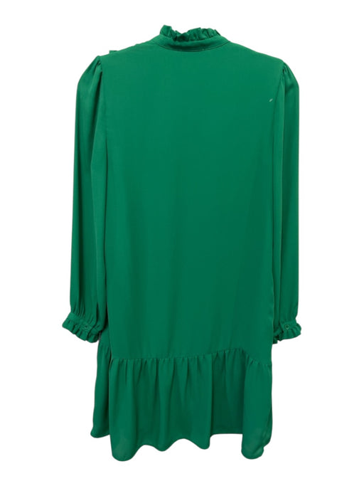 Jade Size XS Green Polyester Long Sleeve Pockets Knee Length Dress Green / XS