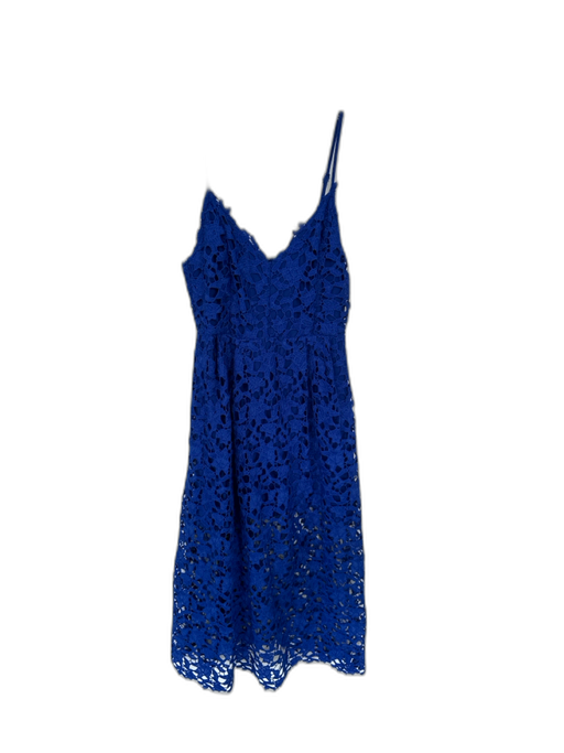 ASTR Size M Electric Blue Polyester Spaghetti Strap Eyelet Midi Dress Electric Blue / M