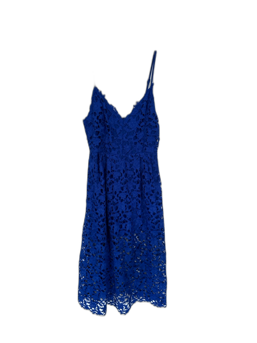 ASTR Size M Electric Blue Polyester Spaghetti Strap Eyelet Midi Dress Electric Blue / M