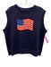 Porridge Size Medium Blue, Red, White Cotton Blend Knit American Flag Vest Blue, Red, White / Medium