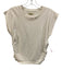 Madewell Size Small Cream White Cotton Blend Sleeveless Ruched Top Cream White / Small
