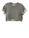 Derek Lam 10 Crosby Size 2 Gray Cotton Short Sleeve Heathered Sweater Gray / 2