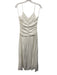 O.P.T. Size 6 White Rayon Spaghetti Strap Ruched Gathered Maxi Dress White / 6