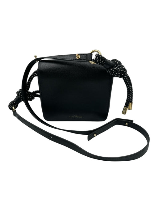 The Marc Jacobs Black, Silver, Gold Leather Rectangles Flap Crossbody Strap Bag Black, Silver, Gold / Small