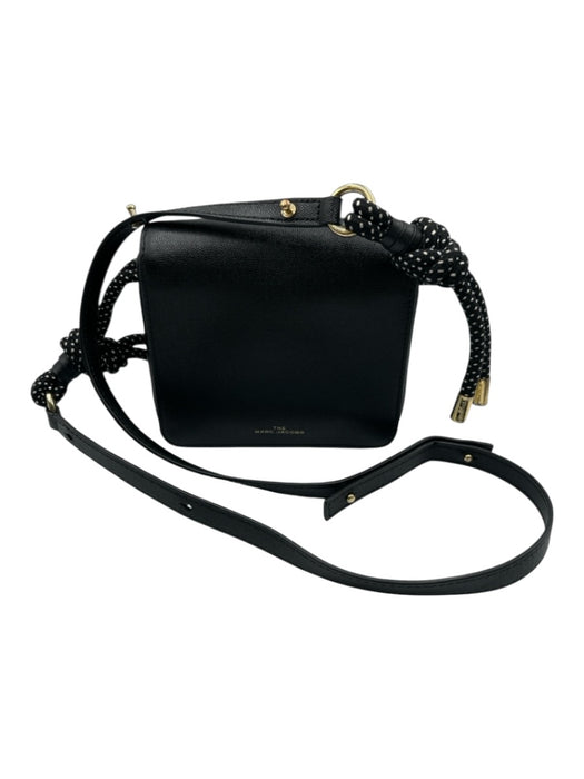 The Marc Jacobs Black, Silver, Gold Leather Rectangles Flap Crossbody Strap Bag Black, Silver, Gold / Small