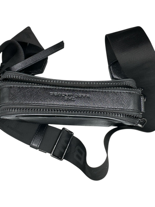 Marc Jacobs Black Leather Canvas Strap Zip Close Camera bag Bag Black / S