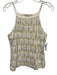 Eri + Ali Size S Cream Polyester Blend Velvet Tufted Sleeveless Top Cream / S