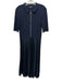 ME + EM Size 12 Navy Blue Collar Pleated Quarter Zip Midi Dress Navy Blue / 12