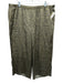Eileen Fisher Size XL Green & Black Silk Blend Satin Geometric Elastic Pants Green & Black / XL
