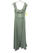 Azazie Size S Seafoam Green Polyester Chiffon Overlay Flounce Sleeve A line Gown Seafoam Green / S