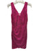 Grace Karin Size M Hot pink Polyester Blend Sequin Mesh Detail Sleeveless Dress Hot pink / M