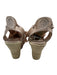 Tory Burch Shoe Size 9.5 Beige Satin Raffia Ribbon Ankle Wrap Wedge Espadrille Beige / 9.5