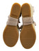 Tory Burch Shoe Size 9.5 Beige Satin Raffia Ribbon Ankle Wrap Wedge Espadrille Beige / 9.5