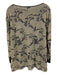 Lafayette 148 Size S Gray & Gold Viscose Blend Long Sleeve Metalic Threading Top Gray & Gold / S