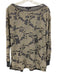 Lafayette 148 Size S Gray & Gold Viscose Blend Long Sleeve Metalic Threading Top Gray & Gold / S
