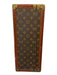 Louis Vuitton Brown & Tan Coated Canvas Brass Hardware Monogram Trunk Luggage Brown & Tan