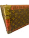 Louis Vuitton Brown & Tan Coated Canvas Brass Hardware Monogram Trunk Luggage Brown & Tan