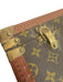 Louis Vuitton Brown & Tan Coated Canvas Brass Hardware Monogram Trunk Luggage Brown & Tan