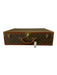 Louis Vuitton Brown & Tan Coated Canvas Brass Hardware Monogram Trunk Luggage Brown & Tan