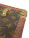 Louis Vuitton Brown & Tan Coated Canvas Brass Hardware Monogram Trunk Luggage Brown & Tan