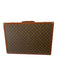 Louis Vuitton Brown & Tan Coated Canvas Brass Hardware Monogram Trunk Luggage Brown & Tan