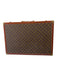 Louis Vuitton Brown & Tan Coated Canvas Brass Hardware Monogram Trunk Luggage Brown & Tan