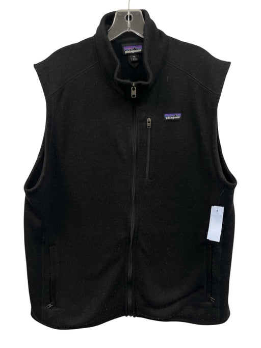 Patagonia AS IS Size XXL Black Synthetic Solid Vest Zip Up Men's Jacket Black / XXL