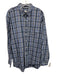 Peter Millar Size XXL Blue & Green Cotton Plaid Button Up Long Sleeve Shirt Blue & Green / XXL
