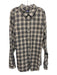 Patagonia Size XXL Gray & Beige Cotton Blend Plaid Flannel Long Sleeve Shirt Gray & Beige / XXL