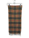 Burberry Brown, Black, Red Cashmere Fringe Tartan Plaid Rectangle scarf Brown, Black, Red / One Size