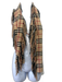 Burberry Beige, Black, Red Cashmere Skinny Tartan Plaid Rectangle Fringe scarf Beige, Black, Red / One Size