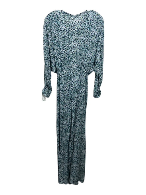 Poupette St. Barth Size Medium Green, Blue, White Long Sleeve Floral Print Dress Green, Blue, White / Medium