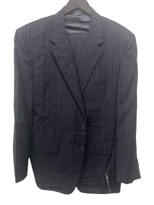 Corneliani Navy Wool Striped 2 Button Men's Suit Navy / 54
