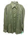 Borelli NWOT Size 16.5 Green Cotton Micro Button Up Men's Long Sleeve Shirt Green / 16.5